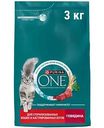Сухой корм для стерилизованных кошек Purina One говядина, 3кг