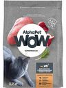 Сухой полнорационный корм Alphapet с индейкой и потрошками для взрослых стерилизованных кошек и котов AlphaPet WOW Superpremium, 350 г