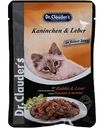 Влажный корм для стерилизованных кошек Dr. Clauder's кролик-печень кусочки в соусе, 85г