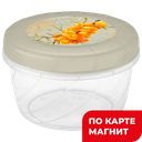 Банка с завинч крышкой с декором 0,6л Облепиха (Бытпласт):24