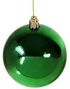Ёлочное украшение Шар глянцевый зеленый, 8см