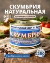 Скумбрия натуральная дальневосточная, Русский Рыбный Мир, 250 г