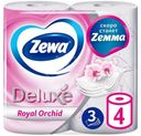 Туалетная бумага Zewa Delux Орхидея 3 слоя 4 рулона