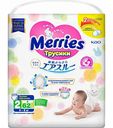 Подгузники-трусики Merries S (4-8 кг), 62 шт.