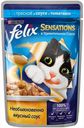 Корм Felix Sensation для кошек, c треской в в томатном соусе, 85 г