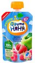 Пюре ФрутоНяня фруктово-ягодное десерт из яблок клубники и малины с 6 месяцев 90 г
