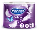 Туалетная бумага WHITECLOUD 4сл.4 рул.  белая (Окей)