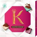 Коллекция плиток шоколада Коркунов: молочный, темный, молочный с дробленным фундуком, 131г