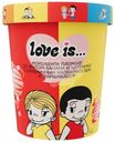 Мороженое Love Is Пломбир банан с клубничным наполнителем и маршмеллоу 270г