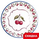 Тарелка картонная с рисунком Вишня, 6 шт, 23 см