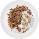 Филе куриное жареное с беконом и грибами в сливочном соусе с гречкой Перекрёсток Select, 250г