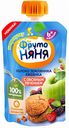 Пюре ФрутоНяня яблоко, земляника, ежевика с овсяным печеньем с 6 месяцев, 90 г