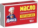 Масло сливочное Амка традиционное несоленое 82,5%, 180г