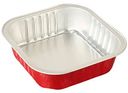 Форма алюминиевая квадратная, цвет красный, 8,8х8,8х2,5см