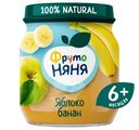 Пюре ФрутоНяня яблоко-банан с 6 месяцев, 100г