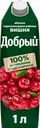 Нектар ДОБРЫЙ Яблоко, черноплодная рябина, вишня, 1л