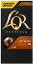 Кофе в капсулах L`or Nespresso Espresso Lungo Estremo, 10 шт