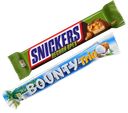 Скидка на Шоколадный батончик трио Bounty, 82,5 г, Snickers лесной орех, 81 г