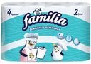 Полотенца бумажные Familia с тиснением белые 2 слоя, 4 рулона