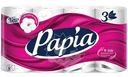 Туалетная бумага Papia белая 3 слоя, 8шт