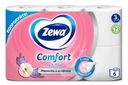 Туалетная бумага, Zewa, 3 слоя, 6 рулонов