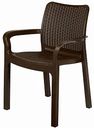 Стул пластиковый InGreen Rattan Горький шоколад, 506×580×833мм