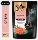Влажный корм для взрослых кошек ломтики в желе с форелью Sheba 75г