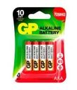 Батарейки алкалиновые, GP, ААА, 4 шт.