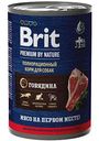Влажный корм для взрослых собак всех пород Brit Premium By Nature Говядина, 410 г