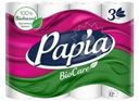 Бумага туалетная Papia BioCare белая с тиснением и перфорацией 12рулонов