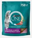 Сухой корм для кошек с уткой и печенью Purina ONE 750г