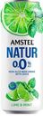 Пивной напиток Amstel Натуральный лайм - Мята, безалкогольный, 0,43 л