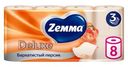 Туалетная бумага Zemma Deluxe Бархатистый персик 3 слоя, 8шт