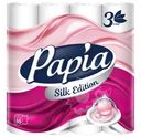 Туалетная бумага "Silk Edition", Papia, с экстрактом шёлка, 3 слоя, 16 рулонов, в ассортименте