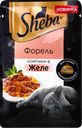 Корм влажный для взрослых кошек SHEBA Ломтики в желе с форелью, 75г