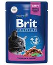 Влажный корм для кошек Brit Premium Цыплёнок и индейка в соусе, 85 г