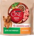 Корм Purina One для активных собак мини пород, курица, 1,5 кг