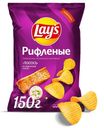 Чипсы Lay's Лосось в сливочном соусе рифленые, 150 г