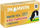 Сладкосливочное масло несоленое Экомилк Крестьянское 72,5% БЗМЖ 180 г