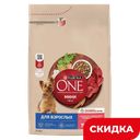 Корм Purina One для взрослых собак с говядиной и рисом, 3 кг