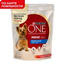 Корм сухой для собак PURINA ONE®, Уже взрослая, говядина-рис, 600г