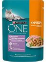 Влажный корм для кошек с чувствительным пищеварением Purina One курица-морковь, 75г