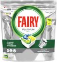 Fairy Platinum Капсулы для посудомоечной машины All in One Лимон, 70 шт
