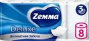 Бумага туалетная ZEMMA Deluxe Деликатная Забота 3 слоя