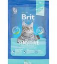 Корм для кошек с чувствительным пищеварением Brit Premium Sensitive с ягнёнком и индейкой, 400 г