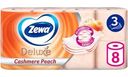 Туалетная бумага Zewa Deluxe Персик 3 слоя 8 рулонов