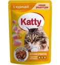Корм влажный Katty с курицей для взрослых кошек 85г