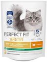 Сухой полнорационный корм Perfect Fit для взрослых кошек с чувствительным пищеварением с индейкой, 650г