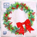 Салфетки декоративные Art Bouquet Home Collection Венок с бантиком 3 слоя, 33×33см, 20шт.