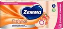 Бумага туалетная ZEMMA Deluxe Бархатистый персик 3 слоя